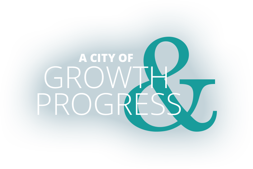 a city of growth and progress graphic