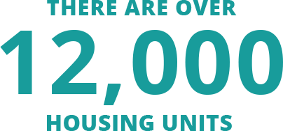 there are over 12,000 housing units