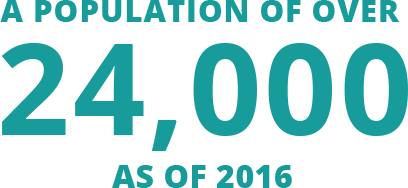 a population of over 24,000 as of 2016
