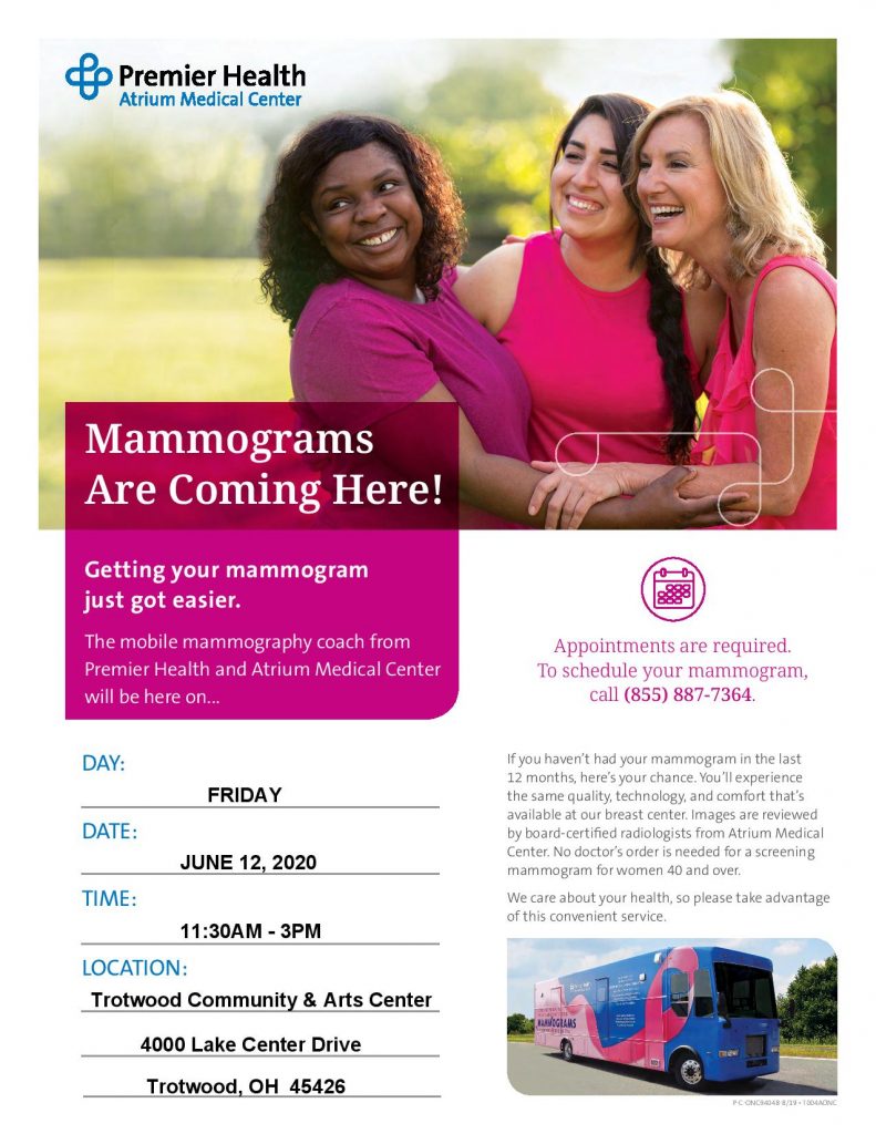 Premier Health and Atrium Medical Center Mobile Mammography Coach at ...